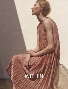 Vince, an indirectly wholly owned subsidiary of Vince Holding Corp., unveiled its fall ad campaign today, photographed by Julia Noni and styled by Vittoria Cerciello. The ads, featuring model Julia Nobis, represent the third installment of the ÒBe VinceÓ campaign, which features poignant words such as Within, Fluid, Continuous, Unfold, Steady and Founded. The campaignÕs message is to invite viewers to find acceptance and repose.ÒOur goal over the last three seasons has been to take viewers on a journey of discovery through self-reflection, with the fall campaign representing the third leg of that journey,Ó said Tomoko Ogura, vice president, brand director. ÒItÕs our hope that these images convey a feeling of familiarity, while also helping to define who the Vince woman is and what she represents.ÓThe campaign is set in the Santa Monica Mountains in California. The idea is to show Nobis in unexpected scenarios evoking a sense of strength and desire.The adsÕ imagery uses a filtering process that emphasizes the rich textiles and muted color palette of the collection.The multimedia campaign appears on vince.com and will run in the fall print issues of Cereal, Porter Magazine, T: The New York Times Style Magazine and Vogue. It will also encompass video, digital and outdoor components, including subway banners in New York.Ñ Lisa Lockwood