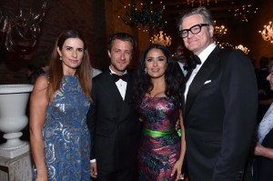 Livia Firth, Francesco Carrozzini, Salma Hayek and Colin Firth