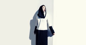 A fashion photograph used in the exhibit: A look by Faiza Bouguessa