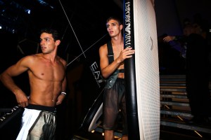 Backstage at Emporio Armani RTW Spring 2019