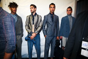 Backstage at Emporio Armani RTW Spring 2019