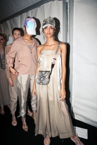 Backstage at Emporio Armani RTW Spring 2019
