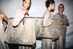 Backstage at Emporio Armani RTW Spring 2019