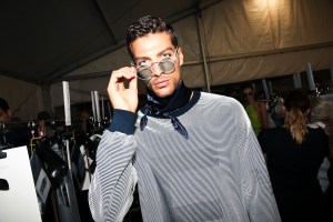 Backstage at Emporio Armani RTW Spring 2019