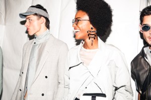 Backstage at Emporio Armani RTW Spring 2019