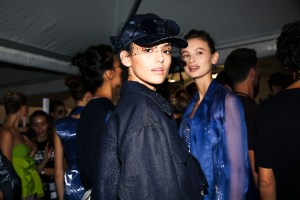 Backstage at Emporio Armani RTW Spring 2019