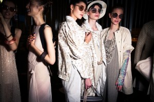 Backstage at Emporio Armani RTW Spring 2019