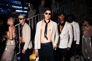 Backstage at Emporio Armani RTW Spring 2019