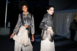 Backstage at Emporio Armani RTW Spring 2019