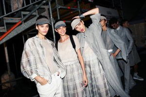 Backstage at Emporio Armani RTW Spring 2019