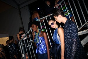 Backstage at Emporio Armani RTW Spring 2019