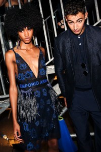 Backstage at Emporio Armani RTW Spring 2019