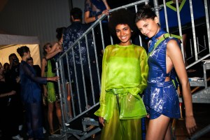 Backstage at Emporio Armani RTW Spring 2019