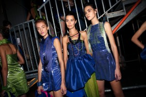 Backstage at Emporio Armani RTW Spring 2019