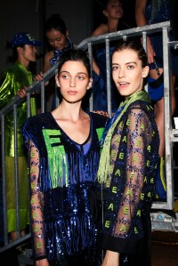 Backstage at Emporio Armani RTW Spring 2019