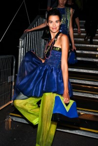 Backstage at Emporio Armani RTW Spring 2019
