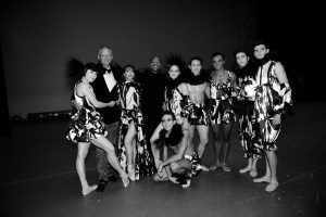 Giles Deacon, Georgina Pazcoguin, and Kyle Abraham with Dancers