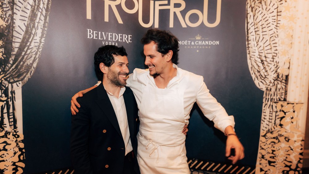 Alexis Mabille and Juan Arbelaez at the opening of Froufrou.