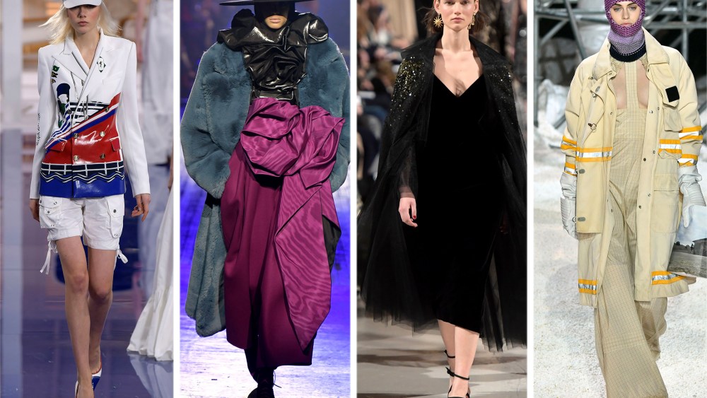From Left: Looks from Ralph Lauren, Marc Jacobs, Oscar de la Renta, and Calvin Klein