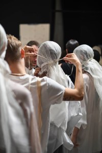Backstage at Ann Demeulemeester RTW Spring 2019