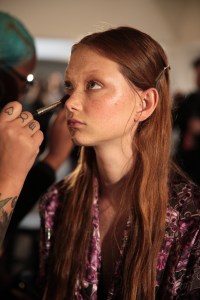 Backstage at Anna Sui RTW Spring 2019