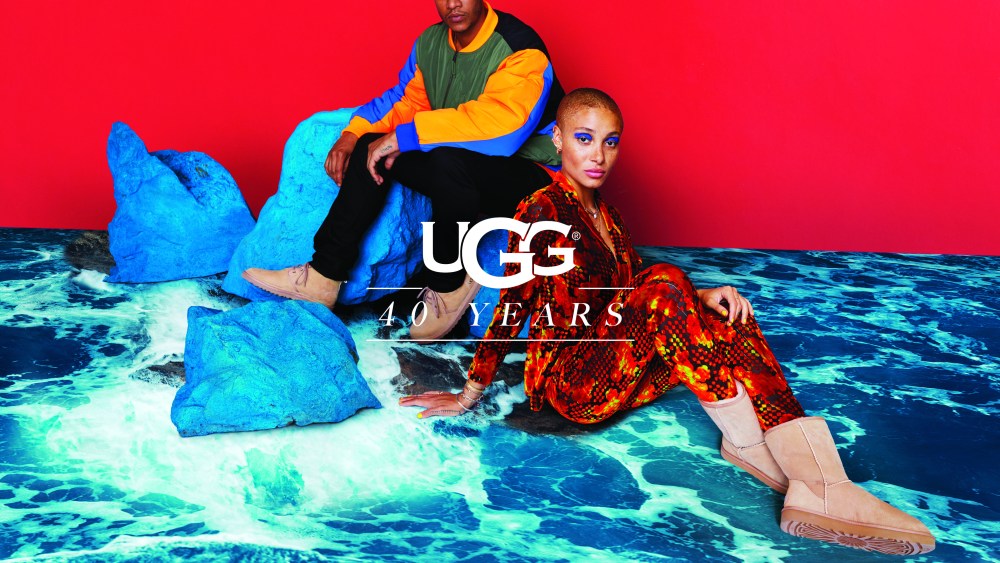 UGG's 40th Anniversary campaign starring Heron Preston and Adwoa Aboah