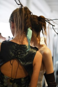 Backstage at Olivier Theyskens RTW Spring 2019