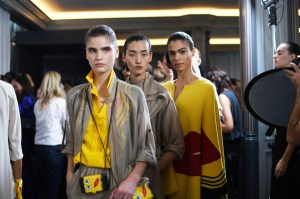 Backstage at Akris RTW Spring 2019