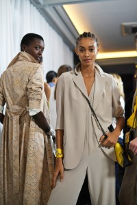 Backstage at Akris RTW Spring 2019