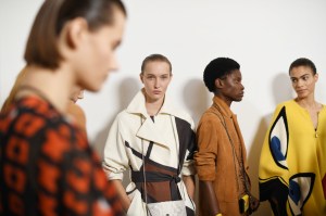 Backstage at Akris RTW Spring 2019