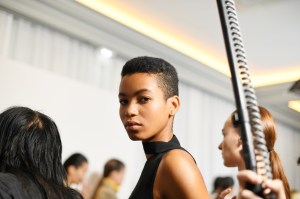 Backstage at Akris RTW Spring 2019