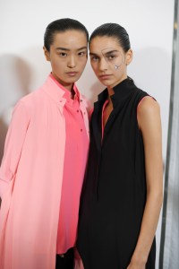 Backstage at Akris RTW Spring 2019