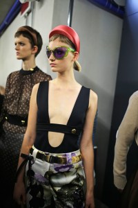 Backstage at Prada RTW Spring 2019