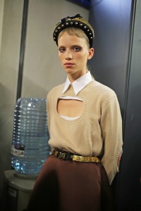 Backstage at Prada RTW Spring 2019