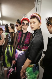 Backstage at Prada RTW Spring 2019