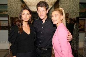Lily Aldridge, Wes Gordon, and Hailey Baldwin