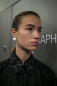 Backstage at Christopher Kane RTW Spring 2019