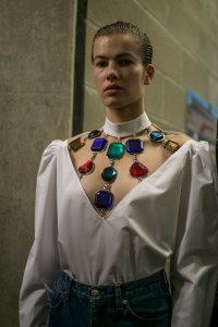 Backstage at Christopher Kane RTW Spring 2019
