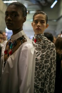 Backstage at Christopher Kane RTW Spring 2019