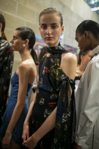 Backstage at Christopher Kane RTW Spring 2019
