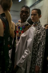 Backstage at Christopher Kane RTW Spring 2019