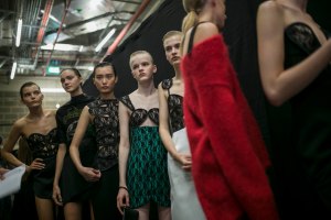 Backstage at Christopher Kane RTW Spring 2019