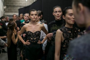 Backstage at Christopher Kane RTW Spring 2019