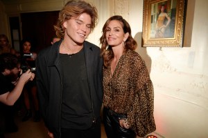Jordan Barrett and Cindy Crawford