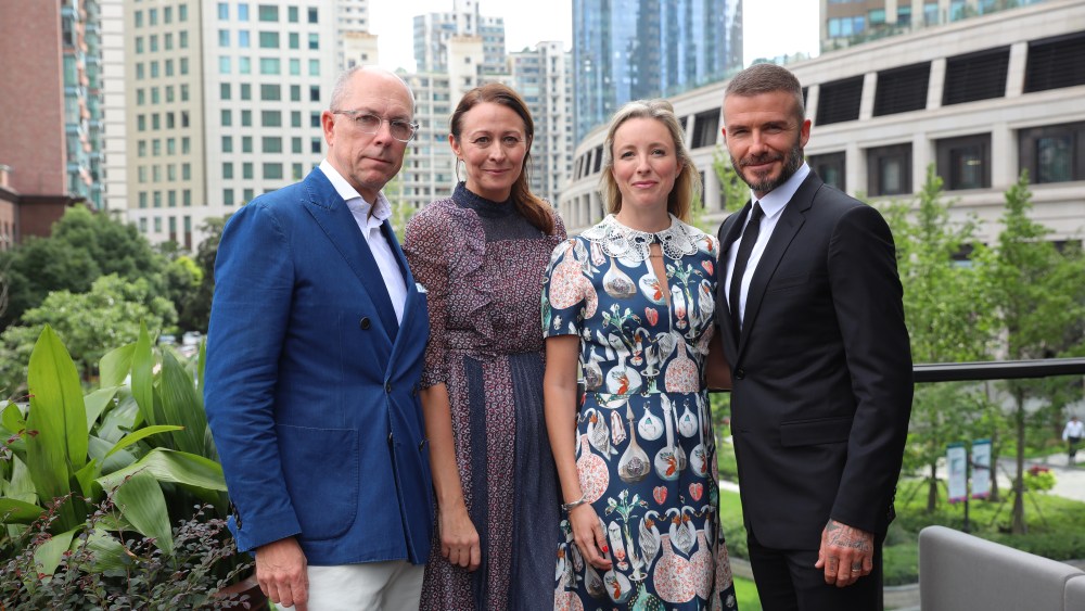 Dylan Jones, Caroline Rush, Stephanie Phair & David Beckham at The Middle House Shanghai