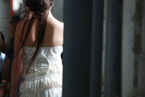 Backstage at Eckhaus Latta RTW Spring 2019