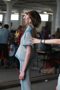 Backstage at Eckhaus Latta RTW Spring 2019