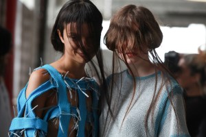 Backstage at Eckhaus Latta RTW Spring 2019