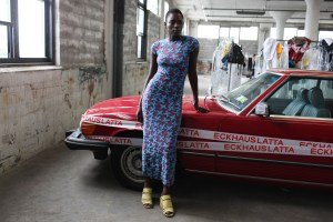 Backstage at Eckhaus Latta RTW Spring 2019