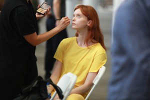 Backstage at Eckhaus Latta RTW Spring 2019